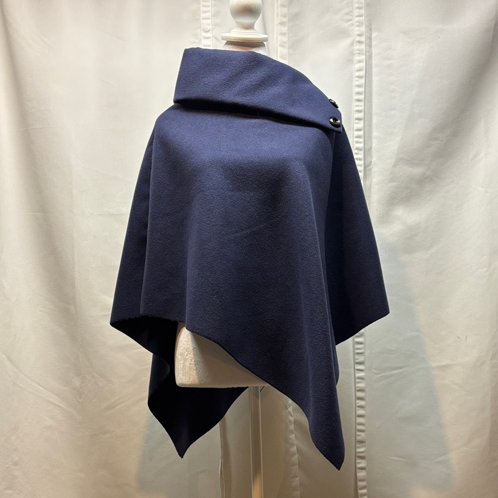 Elegant Navy Blue Poncho